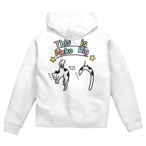 ねこりぐ/ぶち/パステル Zip Hoodie