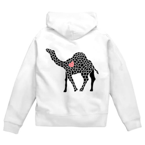 『tiles』camel Zip Hoodie