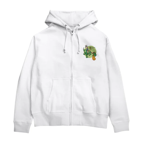 ドラゴン騎士のイラストグッズ Zip Hoodie