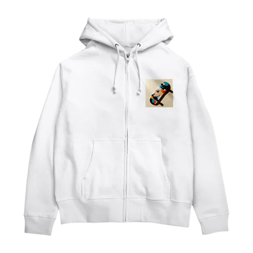 かわいいスケボー Zip Hoodie