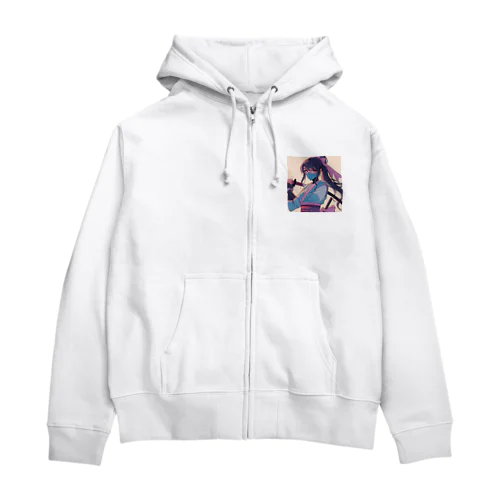 クールな女忍者 Zip Hoodie