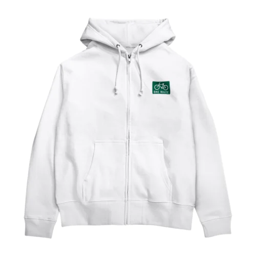 BIKEROUTE!! Zip Hoodie