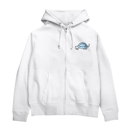 甲羅を背負った猫 Zip Hoodie