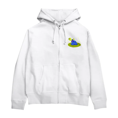サックスを吹くヘドロ Zip Hoodie