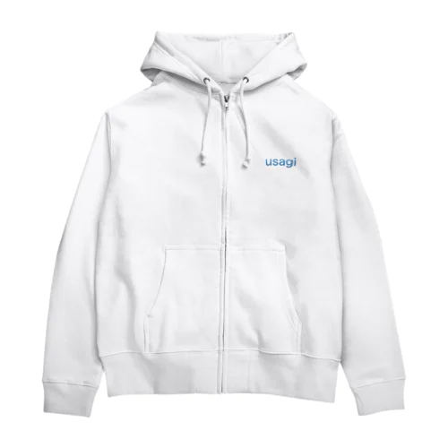 うさぎの文字パーカー Zip Hoodie