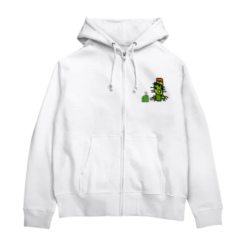 ほっこりなサボテンちゃん Zip Hoodie