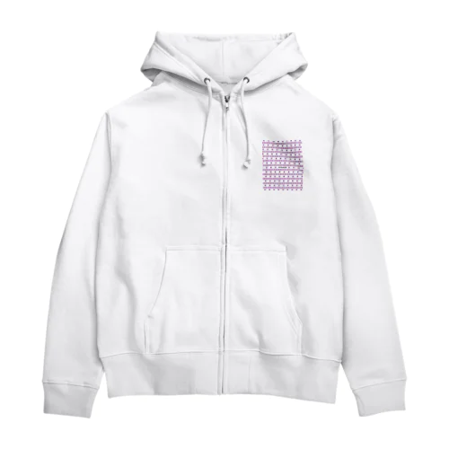 苺ピンクちゃん(縦長) Zip Hoodie
