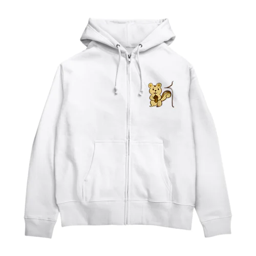 はしとのリス Zip Hoodie