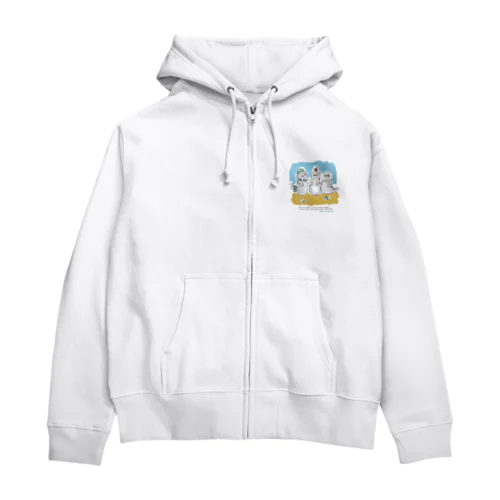 海ゴミに悩むアザラシ3兄弟 Zip Hoodie
